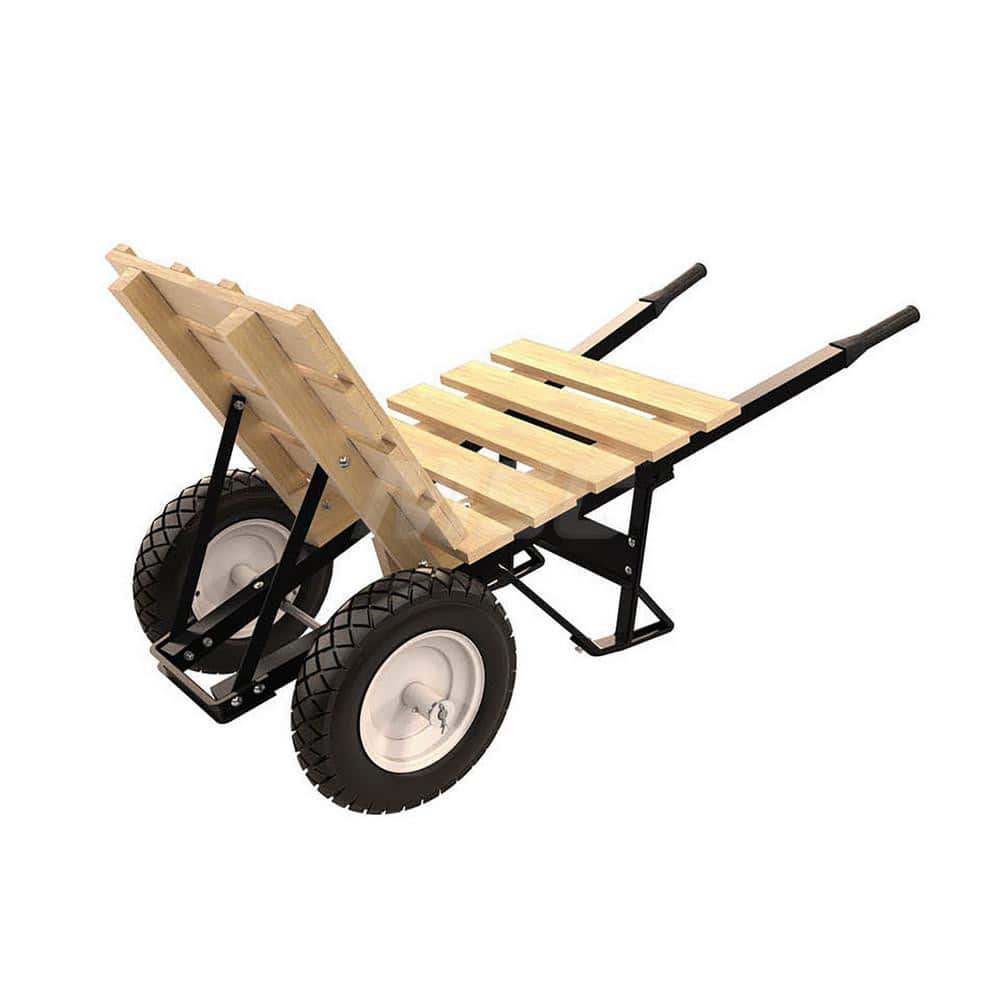 Wheelbarrows; Volume Capacity: 6.0; Load Capacity: 250; Wheel Type: Flat-Free Wheel; Wheel Material: Rubber; Tray Material: Wood; Handle Material: Steel; Capacity (Lb.): 6.0