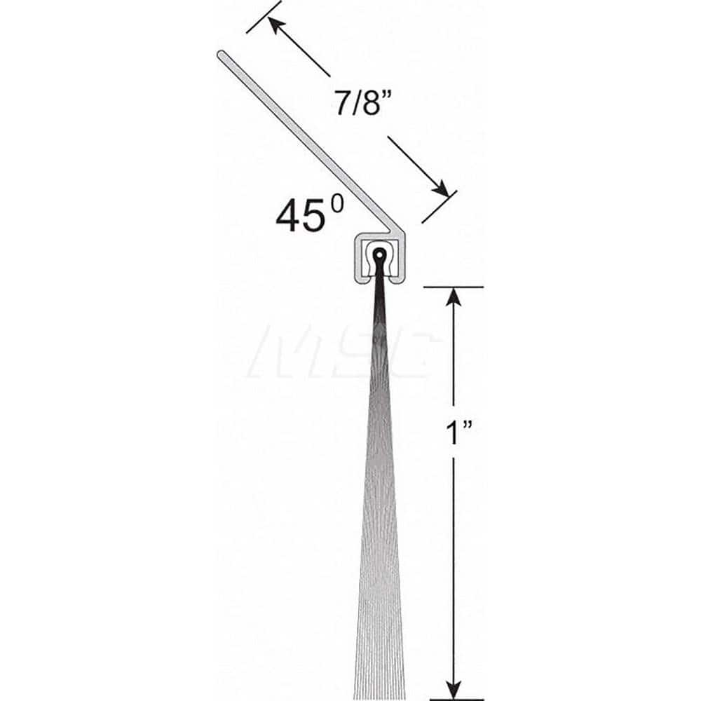 Sweeps & Seals; Product Type: Garage & Dock Door Sweep with Weather Seal; Flange Material: Anodized Aluminum; Overall Height: 1.875; Bristle Length: 1; Flange Width: 0.8750; Bristle Material: Nylon; Overall Length (Inch): 7.83; Length (Inch): 7.83; Overal