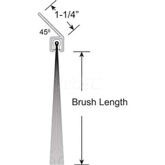 Sweeps & Seals; Product Type: Garage & Dock Door Sweep with Weather Seal; Flange Material: Anodized Aluminum; Overall Height: 2.25; Bristle Length: 1; Flange Width: 1.2500; Bristle Material: Polypropylene; Overall Length (Inch): 8.00; Length (Inch): 8.00;