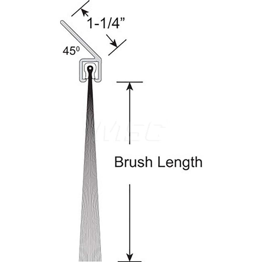 Sweeps & Seals; Product Type: Garage & Dock Door Sweep with Weather Seal; Flange Material: Anodized Aluminum; Overall Height: 2.75; Bristle Length: 1.5; Flange Width: 1.2500; Bristle Material: Polypropylene; Overall Length (Inch): 10.00; Length (Inch): 10