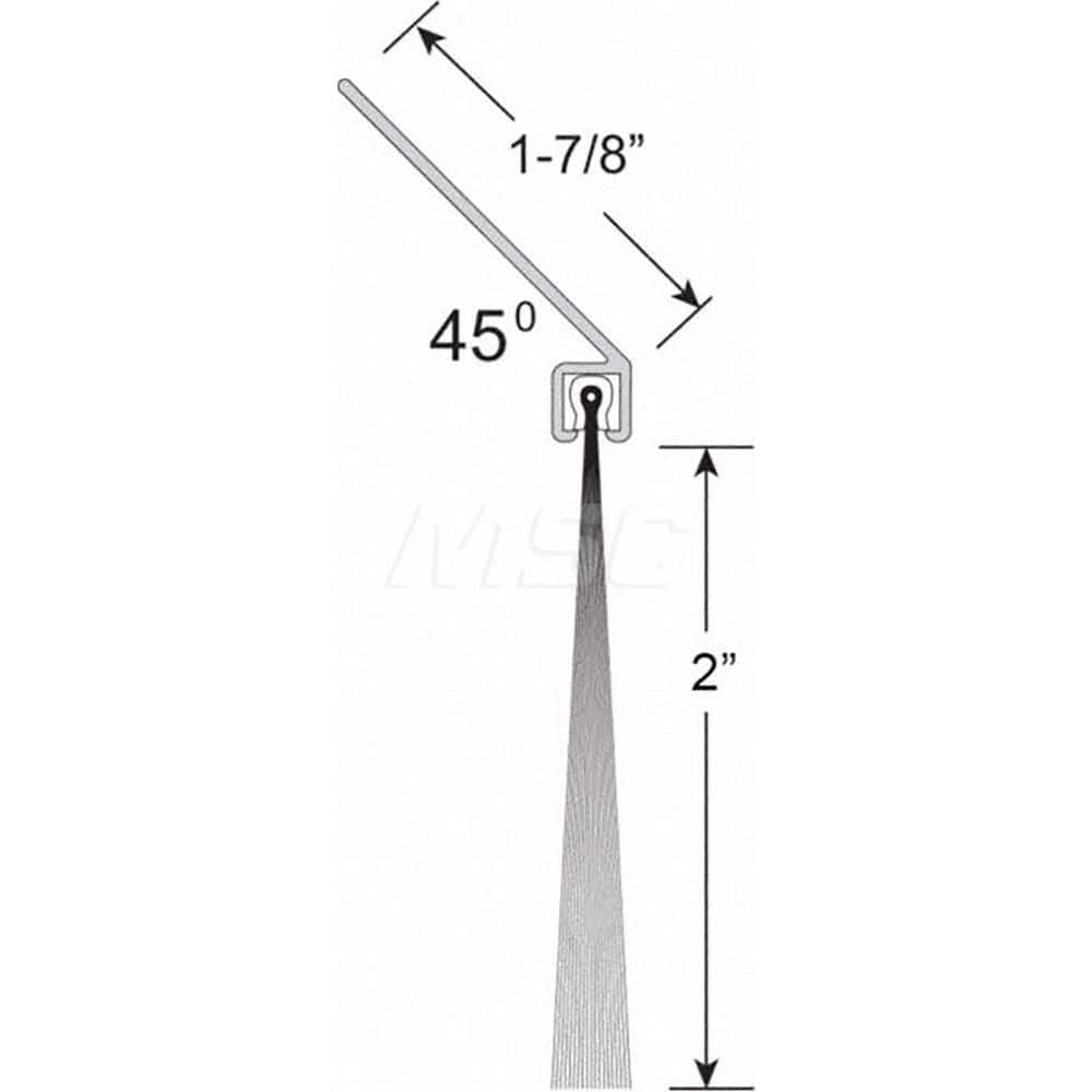 Sweeps & Seals; Product Type: Garage & Dock Door Sweep with Weather Seal; Flange Material: Anodized Aluminum; Overall Height: 3.875; Bristle Length: 2; Flange Width: 1.8750; Bristle Material: Nylon; Overall Length (Inch): 7.83; Length (Inch): 7.83; Overal