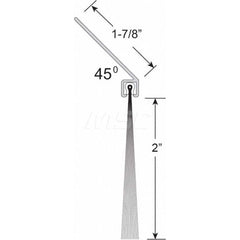 Sweeps & Seals; Product Type: Garage & Dock Door Sweep with Weather Seal; Flange Material: Anodized Aluminum; Overall Height: 3.875; Bristle Length: 2; Flange Width: 1.8750; Bristle Material: Nylon; Overall Length (Inch): 7.83; Length (Inch): 7.83; Overal