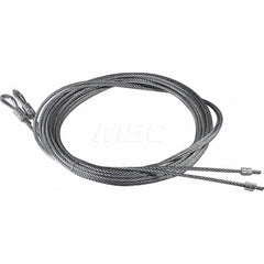 Garage Door Hardware; Type: Garage Door Cable Assembly, Spring Lift; For Use With: Commercial Doors; Material: Steel; Hardware Diameter: .1562; Overall Length: 140.00; Finish/Coating: Galvanized; Includes: Aluminum Stops and Oval Sleeves, Fully Swedged an