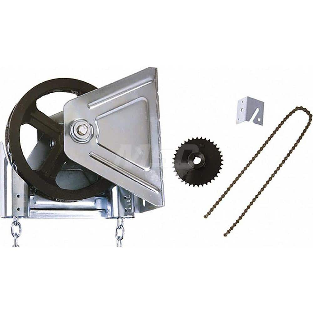 Manual Garage Door Chain Hoist: 40 lb Working Load Limit, 18' Max Lift 40 lb Pull to Lift Load