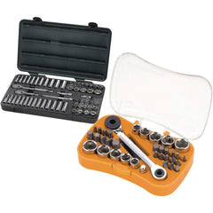 Deep Standard Socket Set: 57 Pc, 3/8″ Drive 6 Point, Chrome-Plated