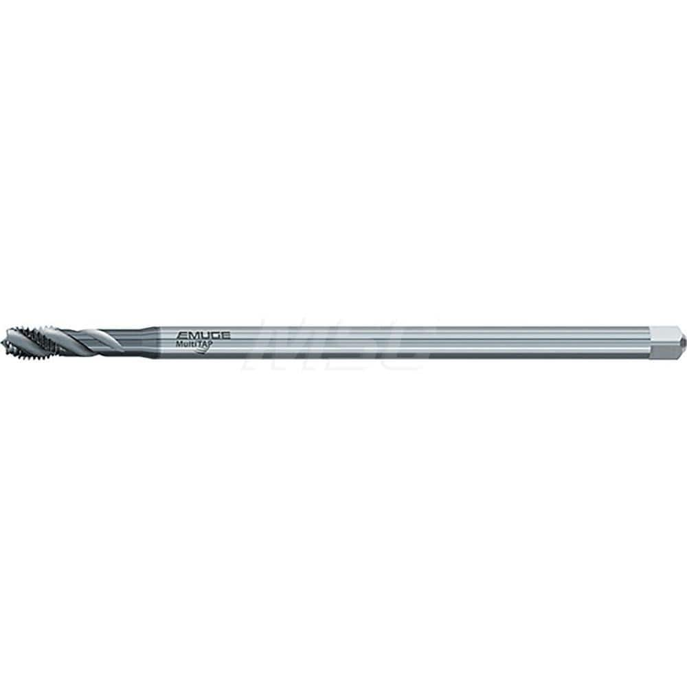 Extension Tap: M6 x 1, 3 Flutes, TiCN Finish, Cobalt, Long Reach 2-3 P, 17″ Thread Length, 6H Class of Fit