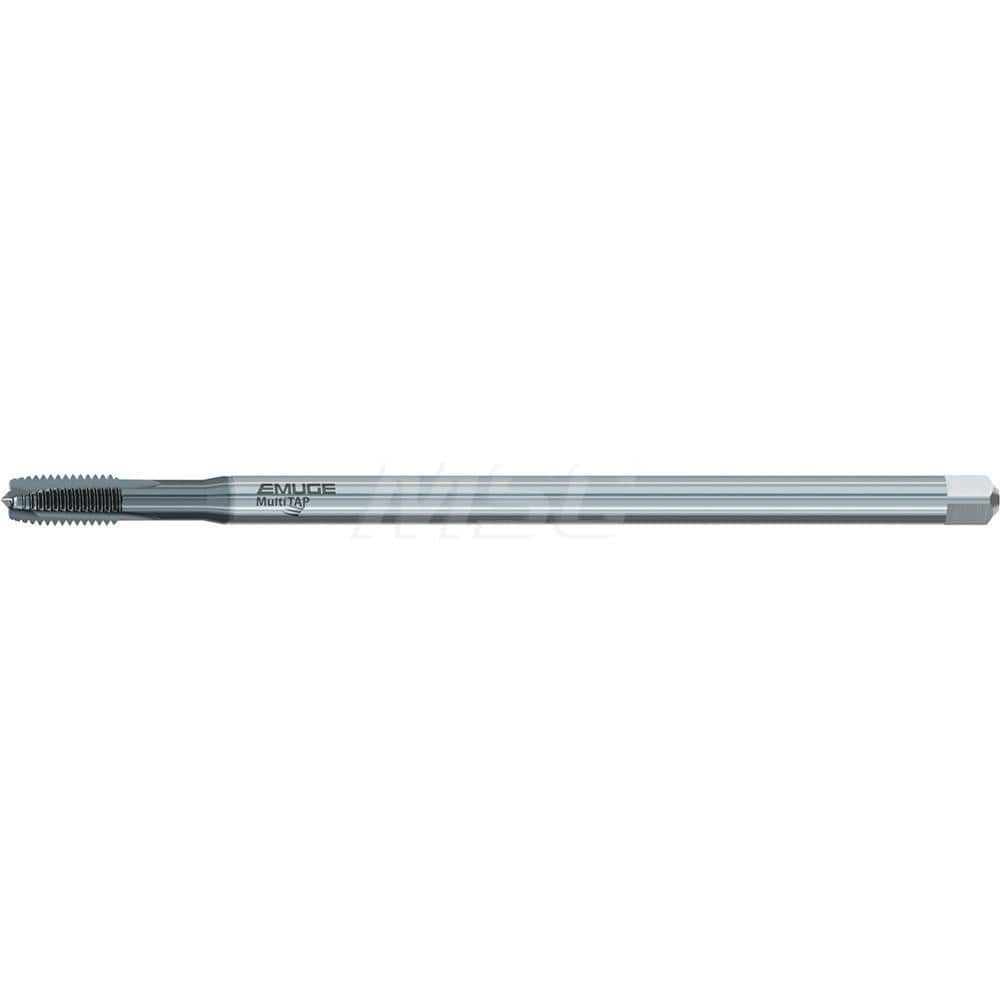 Extension Tap: 8-32, 3 Flutes, TiCN Finish, Cobalt, Long Reach 4-5 P, 4.92″ OAL, 0.512″ Thread Length, 2B & 3B Class of Fit