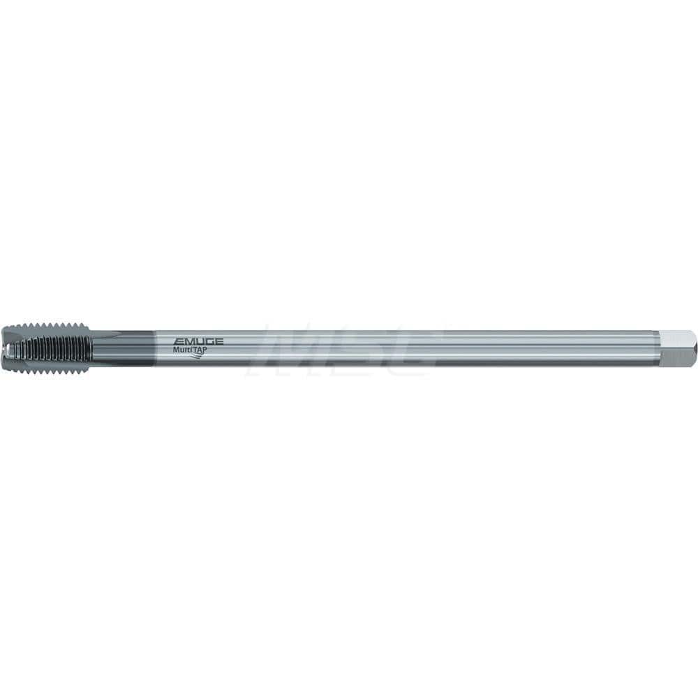 Extension Tap: M10 x 1.5, 3 Flutes, TiCN Finish, Cobalt, Long Reach 4-5 P, 22″ Thread Length, 6H Class of Fit