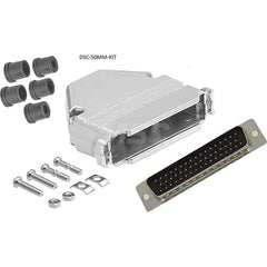 Male D-Sub RS-232 Serial DB50 Adapter Zinc Housing, Nickel-Plated, For Data Networks, Serial Data Transmission Device Management & Instrument Control