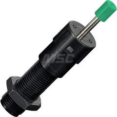 Standard-Duty Shock Absorber: 3 mm Rod Dia, 16 mm OD, 12 mm Stroke, M12 x 1 Thread 70 mm OAL, 2.45 lb Force