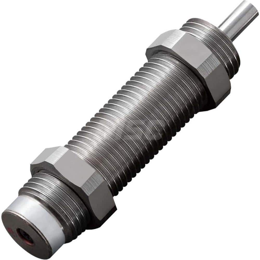 Standard-Duty Shock Absorber: 5 mm Rod Dia, 21.9 mm OD, 12 mm Stroke, M16 x 1.5 Thread 75 mm OAL, 9.8 lb Force