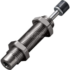 Standard-Duty Shock Absorber: 3 mm Rod Dia, 15 mm OD, 8 mm Stroke, M10 x 1 Thread 55 mm OAL, 4.9 lb Force