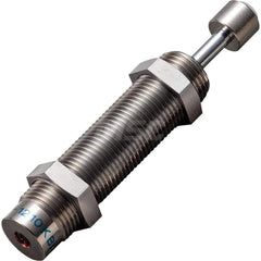 Standard-Duty Shock Absorber: 3.5 mm Rod Dia, 16.2 mm OD, 10 mm Stroke, M12 x 1 Thread 68 mm OAL, 9.8 lb Force