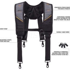 Tool Aprons & Tool Belts; Tool Type: Tool Belt; Material: Polyester; Number of Pockets: 0.000; Color: Gray; Black; Belt Type: Padded; Adjustable; Overall Width: 13; Overall Length: 1.77; Insulated: No; Tether Style: Not Tether Capable