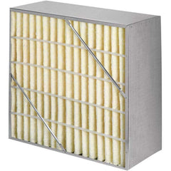 Pleated Air Filter: 24 x 20 x 12″, MERV 11, Rigid Cell Fiberglass, Galvanized Steel Frame, 500 CFM