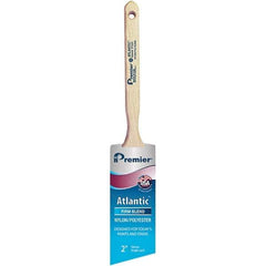 Premier Paint Roller - 2" Tapered Nylon/Polyester Angular Brush - 2-11/16" Bristle Length, 7-1/4" Wood Sash Handle - A1 Tooling