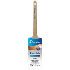 Premier Paint Roller - 2-1/2" Tapered Nylon Trim Brush - 2-11/16" Bristle Length, 8" Wood Sash Handle - A1 Tooling