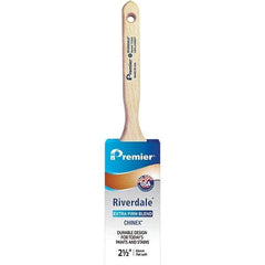 Premier Paint Roller - 2-1/2" Tapered Nylon Sash Brush - 2-15/16" Bristle Length, 7-1/2" Wood Sash Handle - A1 Tooling