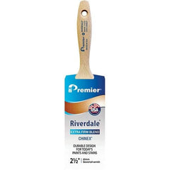 Premier Paint Roller - 2-1/2" Tapered Nylon Varnish Brush - 2-15/16" Bristle Length, 5-1/2" Wood Beavertail Handle - A1 Tooling