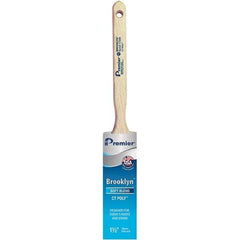 Premier Paint Roller - 1-1/2" Tapered Polyester Sash Brush - 2-7/16" Bristle Length, 7" Wood Sash Handle - A1 Tooling