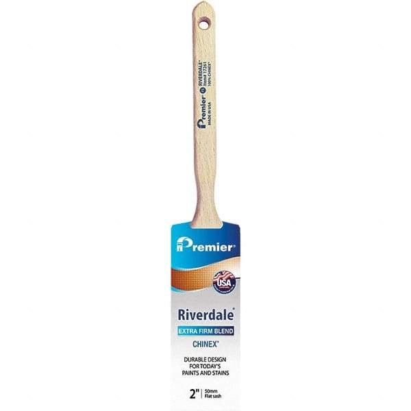 Premier Paint Roller - 2" Tapered Nylon Sash Brush - 2-11/16" Bristle Length, 7" Wood Sash Handle - A1 Tooling