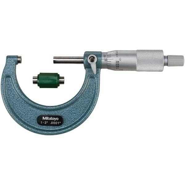 Mitutoyo - Mechanical Outside Micrometers Minimum Measurement (Decimal Inch): 1.0000 Maximum Measurement (Decimal Inch): 2.0000 - A1 Tooling