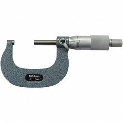 Mitutoyo - Mechanical Outside Micrometers Minimum Measurement (Decimal Inch): 1.0000 Maximum Measurement (Decimal Inch): 2.0000 - A1 Tooling