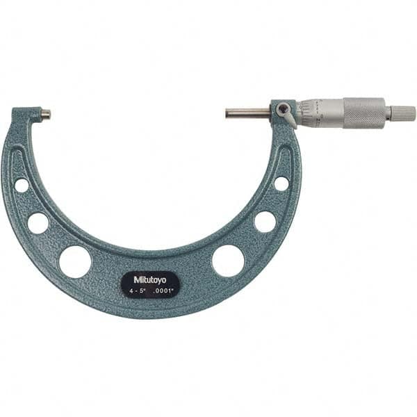 Mitutoyo - Mechanical Outside Micrometers Minimum Measurement (Decimal Inch): 4 Maximum Measurement (Decimal Inch): 5 - A1 Tooling