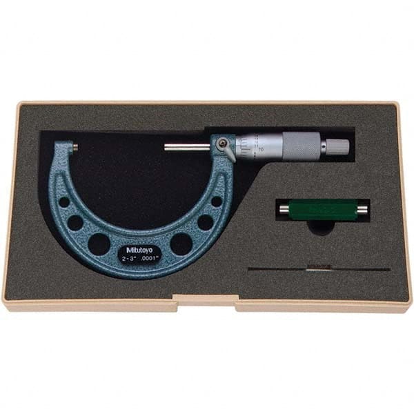 Mitutoyo - Mechanical Outside Micrometers Minimum Measurement (Decimal Inch): 2.0000 Maximum Measurement (Decimal Inch): 3.0000 - A1 Tooling