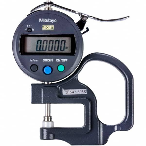 Mitutoyo - Electronic Thickness Gages Minimum Measurement (Decimal Inch): 0 Maximum Measurement (Decimal Inch): 0.4700 - A1 Tooling