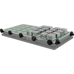 Electro-Permanent Magnetic Chucks; Shape: Rectangle; Length (Inch): 18; Width/Diameter (Inch): 12; Height (Inch): 2; Number of Poles: 24; Magnet Pole Type: Square; Pole Alignment: 2″ x 2″; Operating Frequency (Hz): 50/60; Clamping Force: 170 N/sq. cm