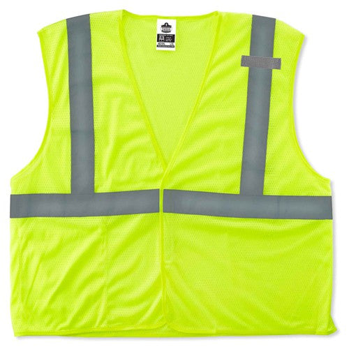 8210HL Econo Vest Lime L/ XL Hook & Loop Glowear - A1 Tooling