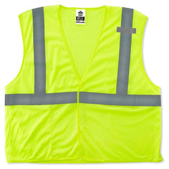 8210HL Econo Vest Lime L/ XL Hook & Loop Glowear - A1 Tooling