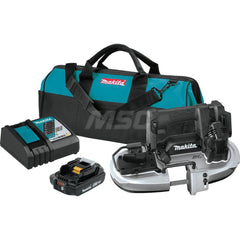 Cordless Portable Bandsaw: 18V, 28-3/4″ Blade, 630 SFPM, Round: 2″, Rectangle: 2 x 2″ Lithium-ion Battery Included