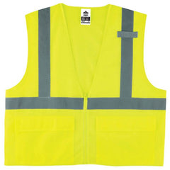 8220Z Standard Vest Lime L/ XL Zipper Glowear - A1 Tooling