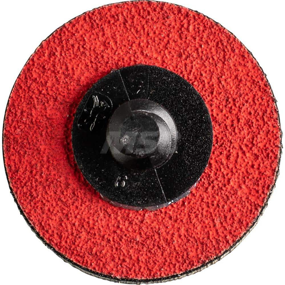 Quick-Change Disc: CDR, 1-1/2″ Disc Dia, 80 Grit, Ceramic, Coated Red, Polyester Backed, 5,000 RPM