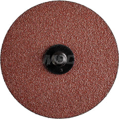 Quick-Change Disc: CDR, 3″ Disc Dia, 50 Grit, Aluminum Oxide, Coated Reddish Brown, Polyester Backed, 2,500 RPM