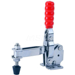 Manual Hold-Down Toggle Clamp: Vertical, 500 lb Capacity, U-Bar, Flanged Base 60 ° Handle Movement, 100 ° Bar Opening, Plastic