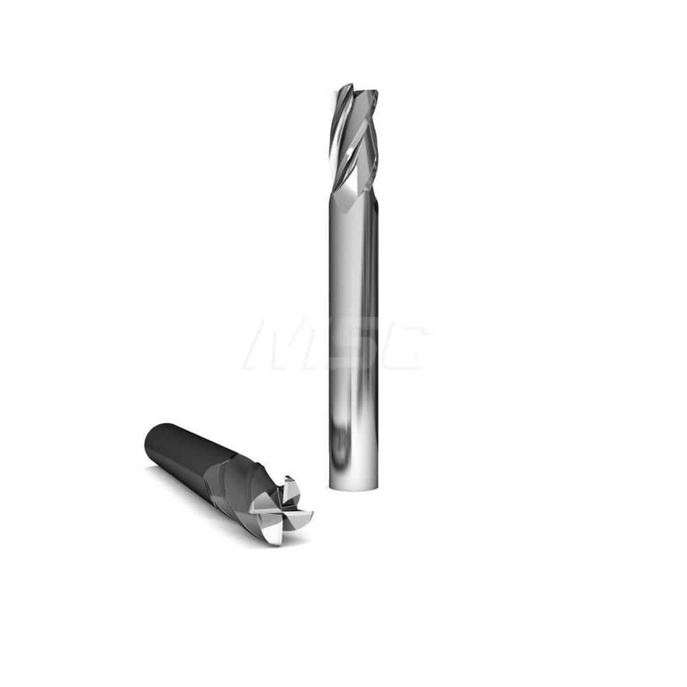 Square End Mill: 1'' Dia, 2-1/4'' LOC, 1'' Shank Dia, 5'' OAL, 4 Flutes, Solid Carbide Single End, Uncoated, Upcut Flute, 30 ° Helix, Centercutting, RH Cut, RH Flute, Series 230