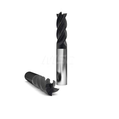 Corner Radius End Mill: 1″ Dia, 2″ LOC, 0.19″ Radius, 4 Flutes, Solid Carbide 4″ OAL, 1″ Shank Dia, 37 ° Helix, AlCromax Coated, Corner Radius End, Centercutting, Series 260