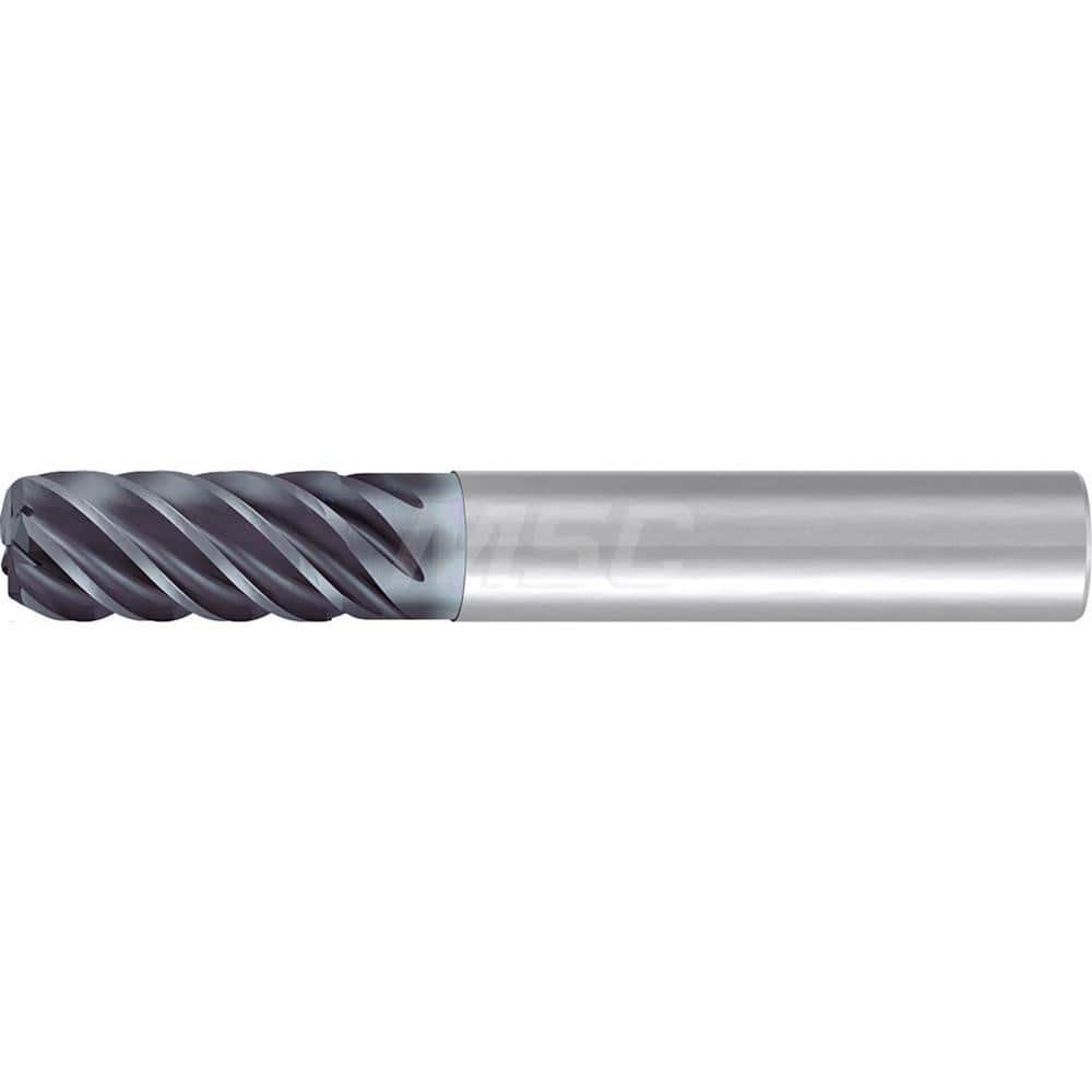 3/4″ Diam 6-Flute 35/38° Solid Carbide 0.06″ Corner Radius Roughing & Finishing End Mill AlCr Finish, 1-1/2″ LOC, 4″ OAL, 3/4″ Shank Diam, Centercutting, Standard Length