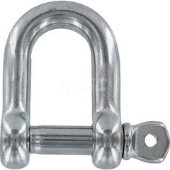 Shackle: Screw Pin Stainless Steel, 1/4″ Pin Dia