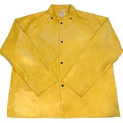 Louisiana Professional Wear - Rain & Chemical Wear; Garment Style: Rain Jacket ; Garment Type: Chemical Resistant; Flame Resistant; Waterproof; Rain ; Material: PVC/Nylon ; Size: 4X-Large ; Color: Yellow ; Certification Type: ASTM D6413; ASTM F903 - Exact Industrial Supply