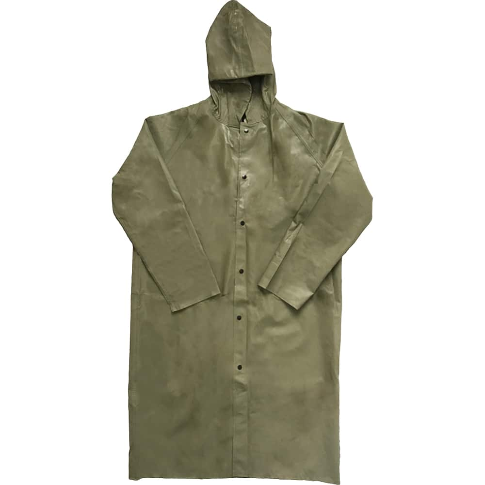 Louisiana Professional Wear - Rain & Chemical Wear; Garment Style: Coat ; Garment Type: Chemical Resistant; Flame Resistant; Waterproof; Rain ; Material: Neoprene/Nylon ; Size: Medium ; Color: Olive Dab Green ; Certification Type: ASTM D6413; ASTM F903 - Exact Industrial Supply