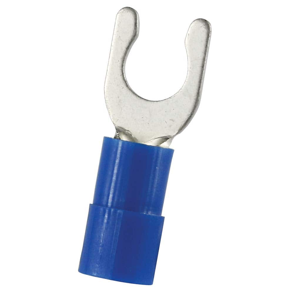 Fork Terminals; Terminal Type: Locking; Insulation Type: Partially Insulated; Connection Type: Crimp; Compatible Wire Size (sq mm): 1.5-2.5; Stud Size (Inch): 5.3 mm; Stud Size (mm): 5.3; Stud Size (#): 10; Fork Width (Decimal Inch): 0.391 in; 8.1 mm; For