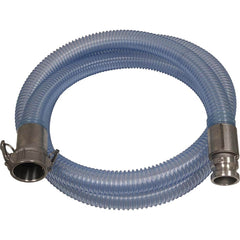 Kuriyama of America - Food & Beverage Hose; Inside Diameter (Inch): 4 ; Outside Diameter (Decimal Inch): 4.7200 ; Length (Feet): 5 ; Bend Radius (Inch): 10 ; Maximum Working Pressure (psi): 35.000 ; Vacuum Rating: 24 In. Hg; 22 In. Hg - Exact Industrial Supply