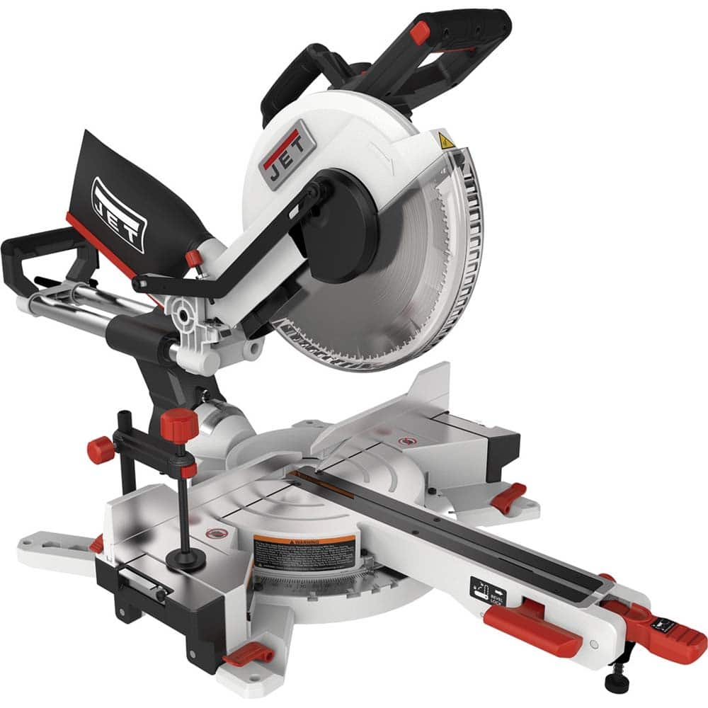 Jet - 115V 12" 15 Amp Double Bevel Sliding Miter Saw - Exact Industrial Supply