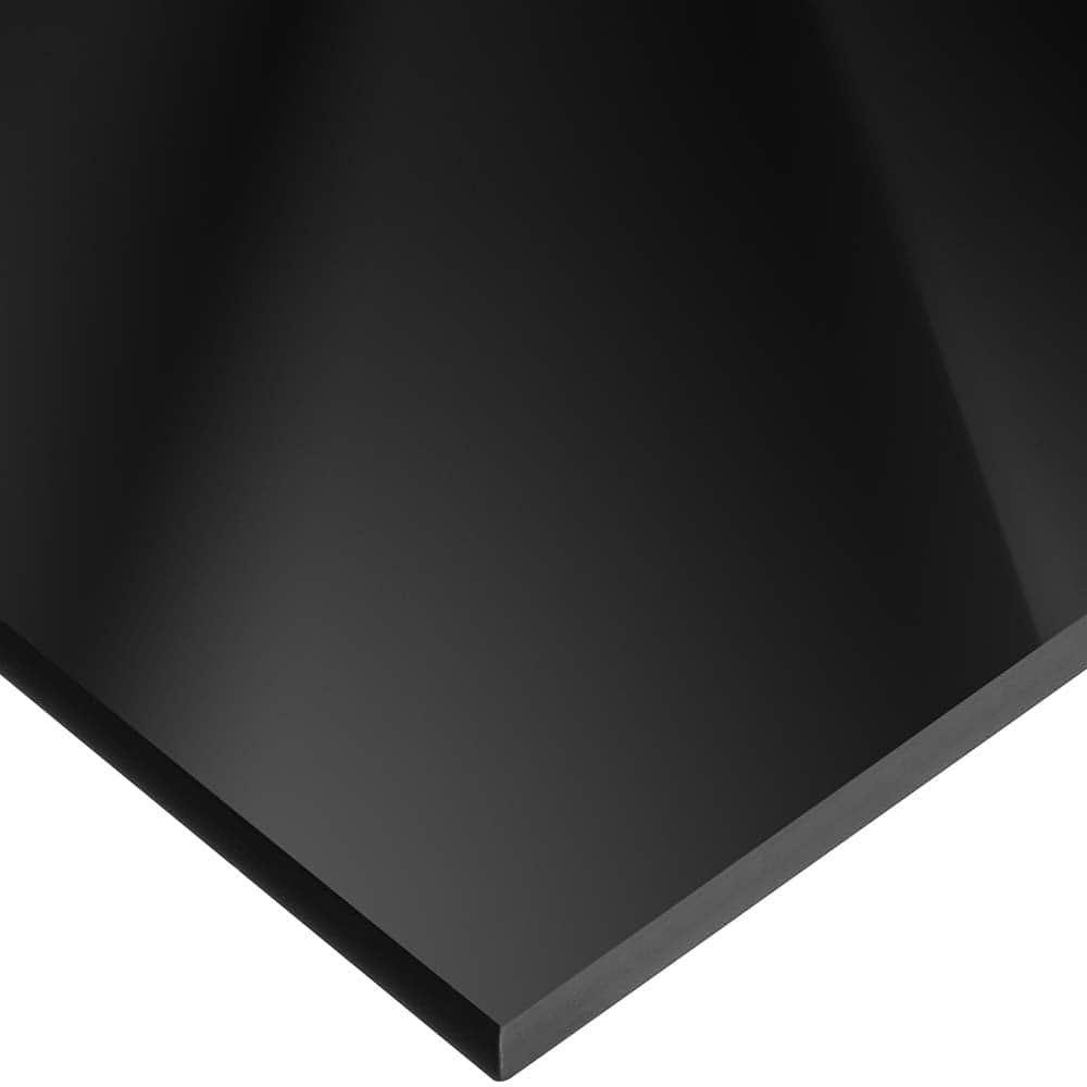 Plastic Sheet: Cast Acrylic, 1/8″ Thick, Black, 10,000 psi Tensile Strength Rockwell M-95