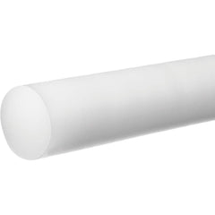 USA Sealing - Plastic Rods; Material: Acetal ; Diameter (Inch): 3/8 ; Length (Feet): 10 ; Hardness: Rockwell M-90 ; Color: White ; Additional Information: Density: 0.051 lb/in?, Tensile Strength: 8500 psi, Temperature Rating : -20 to 180? F, Impact Stren - Exact Industrial Supply