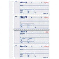 Business Notebook: 400 Sheets, Four Forms Down Page Ruled Blue & White Cover